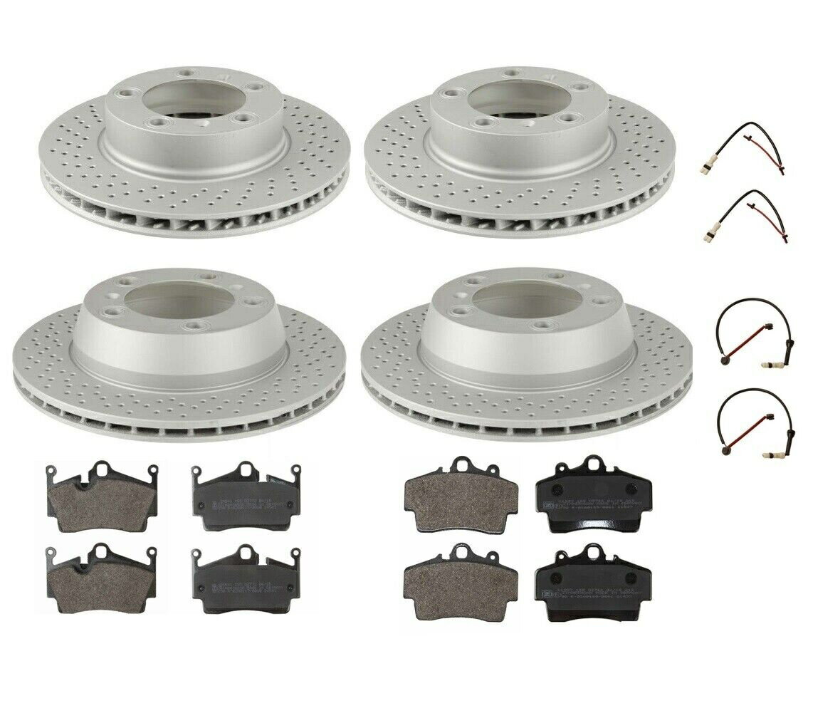 brake disc rotor Zimmermannեȥꥢ֥졼ѥåɤȥ󥵡åȥݥ륷ܥޥ Zimmermann Front Rear Brake Rotors Pads &Sensors Kit For Porsche Boxster Cayman