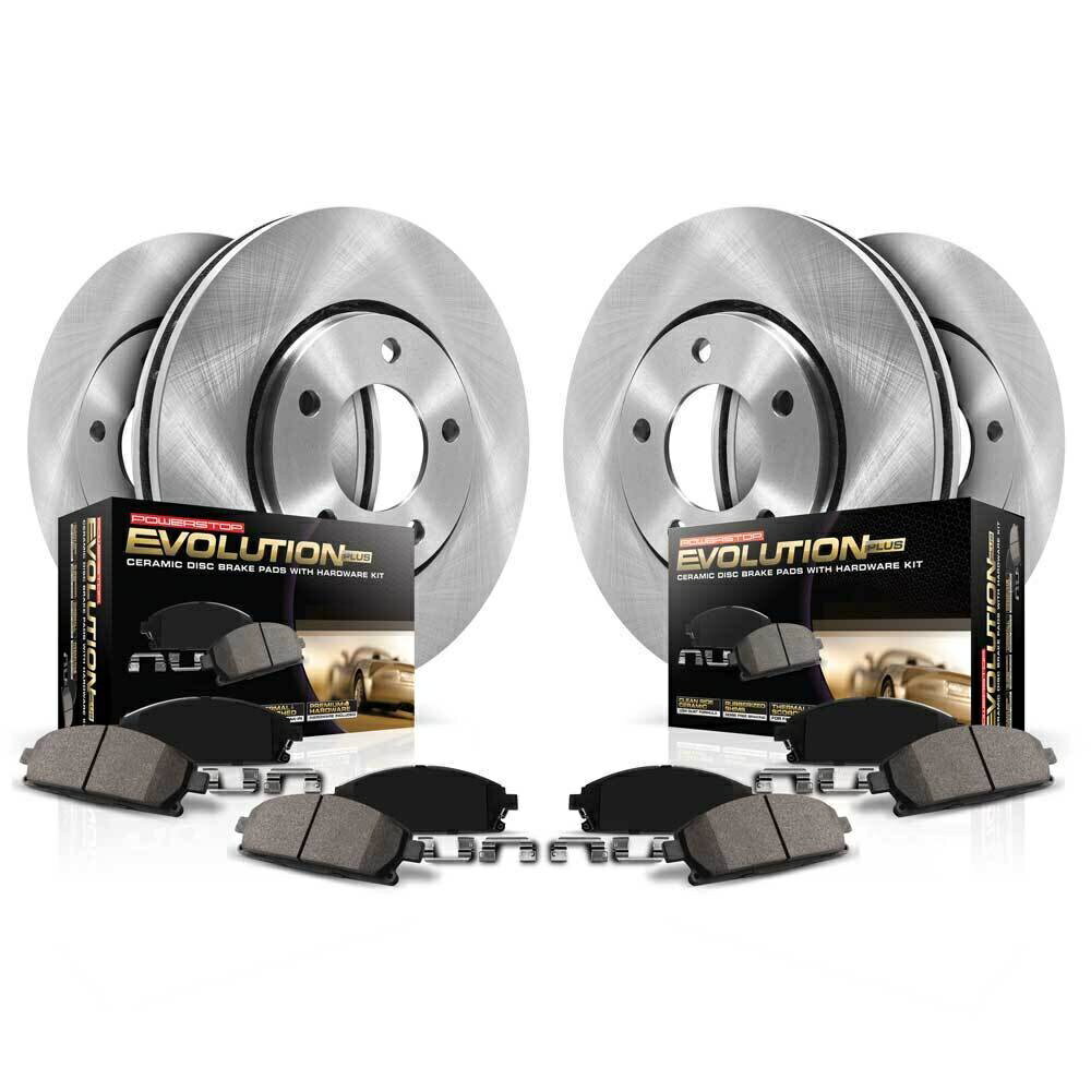 brake disc rotor KOE6283 Powerstop 4-Wheelセットブレーキディスクとパッドキットは、ジャガーXF用のフロント＆リア KOE6283 Powerstop 4-Wheel Set Brake Disc and Pad Kits Front & Rear for Jaguar XF