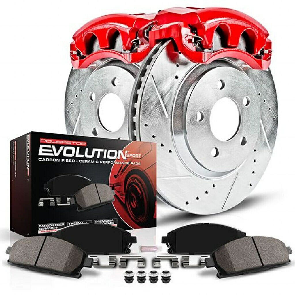 brake disc rotor ダッジマグナムのパワーストップブレーキキット2005-2008リアエボリューションスポーツw/キャリパー Power Stop Brake Kit For Dodge Magnum 2005-2008 Rear Evolution Sport w/Calipers