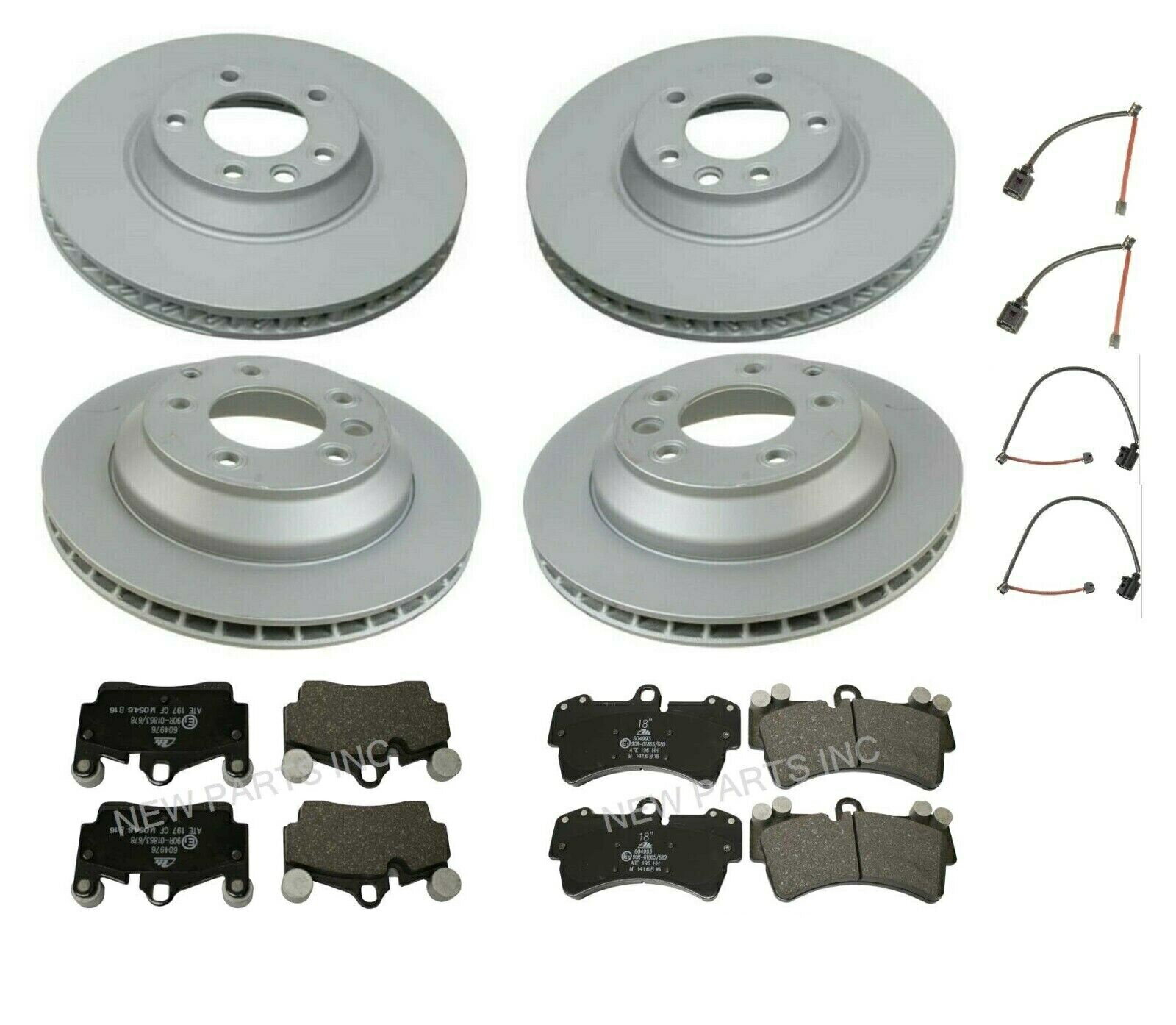 brake disc rotor Zimmermanեȥꥢǥ֥졼ȥѥåɡ󥵡åȥݥ륷 Zimmerman Front Rear Disc Brake Rotors &Pads &Sensors Kit For Porsche Cayenne