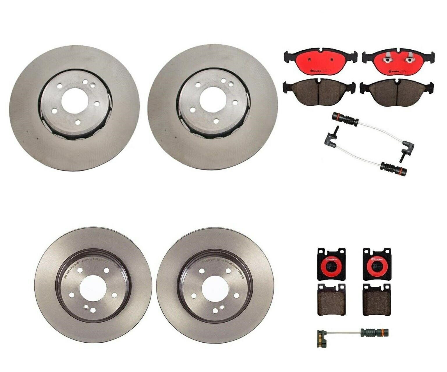 brake disc rotor 本物のフロント＆ブレンボリアブレーキローターE55 C43 CLK55 AMG用セラミックパッドキット Genuine Front & Brembo Rear Brake Rotors Ceramic Pads Kit For E55 C43 CLK55 AMG
