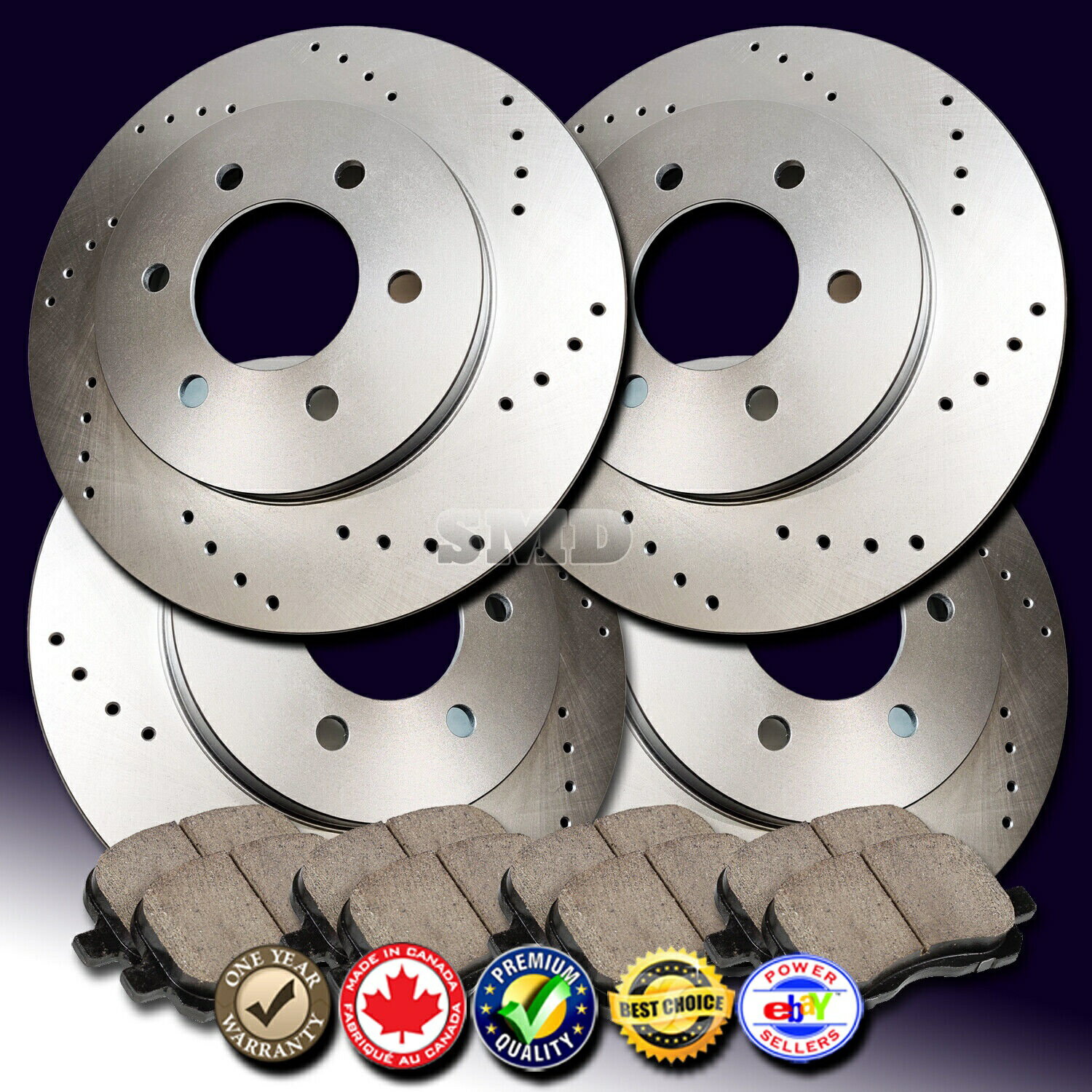 brake disc rotor Z0686 Fit 2010 2011 Cadillac Escalade Drilled Brake RotorsセラミックパッドF+R Z0686 FIT 2010 2011 Cadillac Escalade Drilled Brake Rotors Ceramic Pads F+R