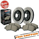 brake disc rotor STOPTECH 937.33003 2009-2011 Audi A4 Quattroのストリートスロットスロットフロントブ...