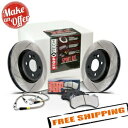 brake disc rotor STOPTECH 977.444000Rスポーツスロットスロット1ピースリアブレーキキット01-04 LEXUS IS300 ...