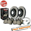 brake disc rotor STOPTECH 977.33018R 2004年から2009年のアウディS4用の1ピースリアブレーキキットスロット Stop...