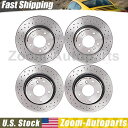 brake disc rotor ブレンボフロントリアドリルドロットブレーキローターセット4フィット2000-2000 BMW 323CI Brembo Fro...