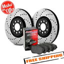 brake disc rotor STOPTECH 939.42531 STREET DRILLILD 1ピースリアブレーキキット89-96日産300ZX St...