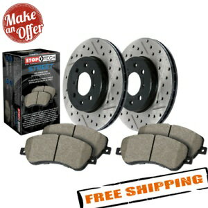 brake disc rotor STOPTECH STREET DRILLILD＆SLOTTED 1ピースフロントブレーキキット97-01ホンダCR-V StopTech Street Drilled & Slotted 1-Piece Front Brake Kit for 97-01 Honda CR-V