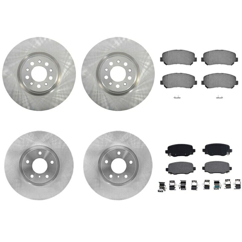 brake disc rotor 本物のフロントとリアディスクローターパッドセットブレーキキットクライスラー200 2016-2017 Genuine Front and Rear Disc Rotors Pad Set Brake Kit For Chrysler 200 2016-2017