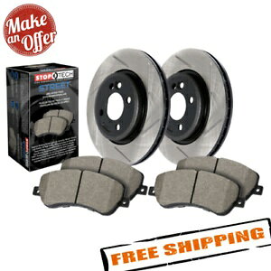 brake disc rotor STOPTECH 937.45014ストリートスロットスロット1ピースフロントブレーキキット04-11マツダRX-8 StopTech 937.45014 Street Slotted 1-Piece Front Brake Kit for 04-11 Mazda RX-8