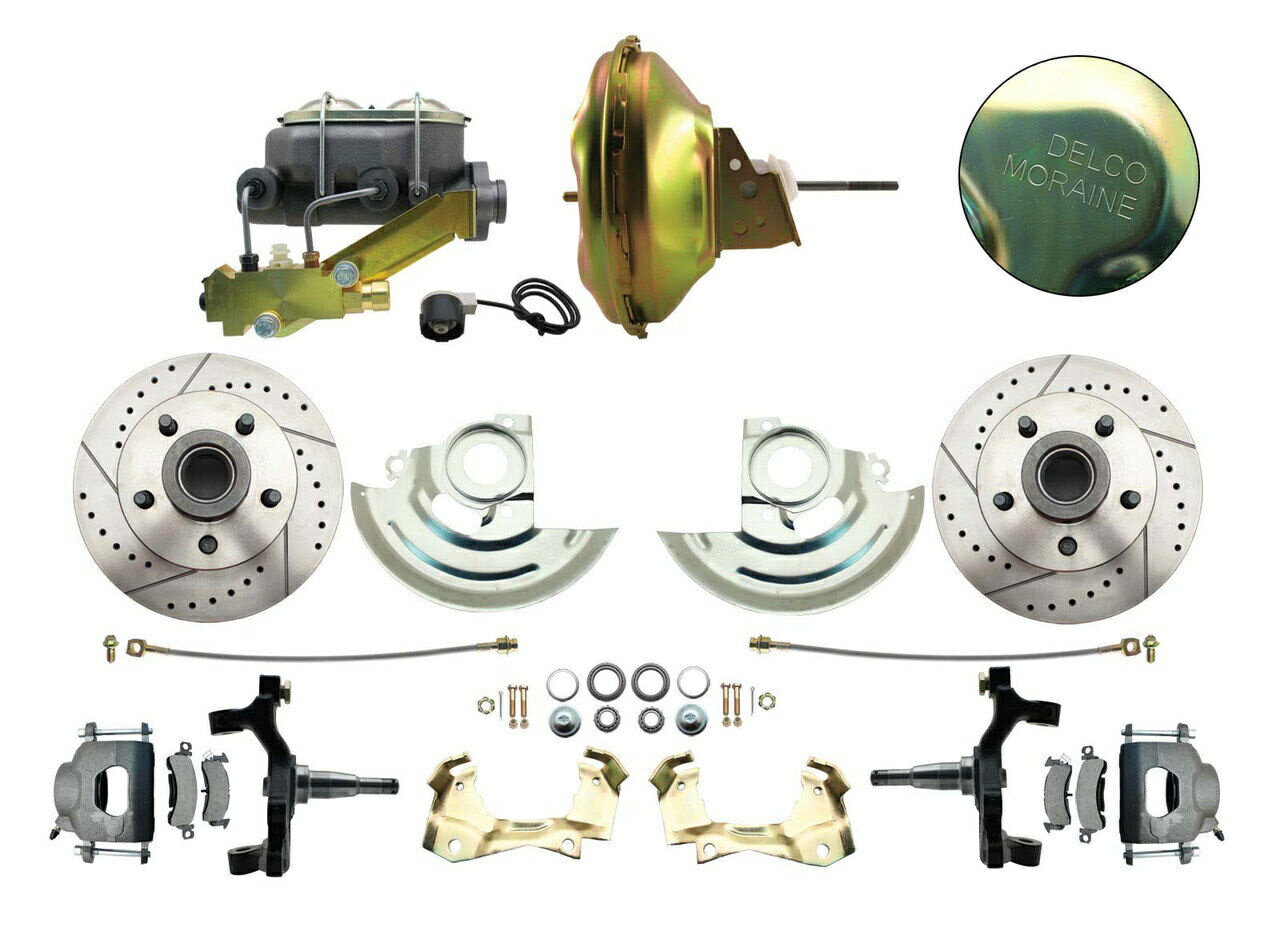 brake disc rotor 1964 -1972ポンティアックGTOパワーディスクブレーキ変換キット、ドリル＆スロットローター 1964 -1972 Pontiac GTO Power Disc Brake Conversion Kit, Drilled & Slotted Rotors