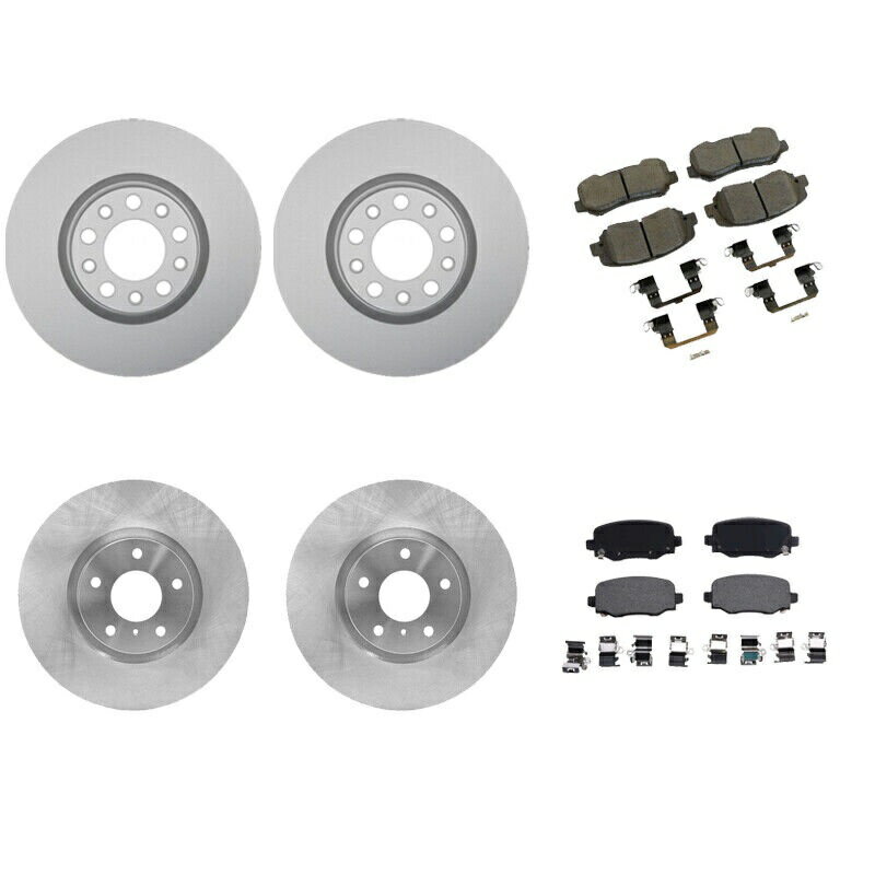 brake disc rotor 本物のフロントとリアディスクローターパッドセットブレーキキットクライスラー200 2015-2016 Genuine Front and Rear Disc Rotors Pad Set Brake Kit For Chrysler 200 2015-2016