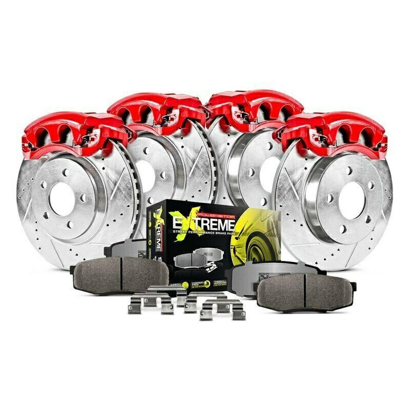 brake disc rotor ポンティアックグランドAM 99-05ブレーキキットパワーストップ1クリックストリートウォリアーZ26 For Pontiac Grand Am 99-05 Brake Kit Power Stop 1-Click Street Warrior Z26