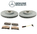 brake disc rotor メルセデスCLS450 E300 E350用の本物のフロントディスクブレーキローターパッドとセンサーキット Genuine F...
