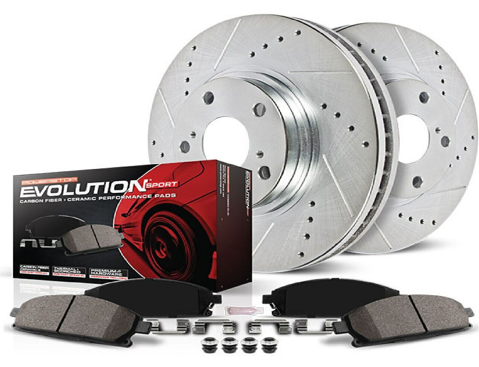 brake disc rotor PowerStop K5830セラミックブレーキ潤滑剤Z23エボリューションスポーツ10-14スバル Powerstop K5830 Ceramic Brake Lubricant Z23 Evolution Sport for 10-14 Subaru