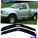 海外製 エアロパーツ フィット97-03フォードF150 F250標準キャブアクリルウィンドウバイザー2PC Fits 97-03 Ford F150 F250...