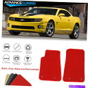 海外製 エアロパーツ 10-15シボレーカマロカーオートフロアマットライナーフロントナイロンレッドカーペット2PCS Fits 10-15 Chevy Cama...