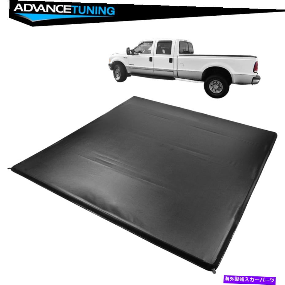 海外製 エアロパーツ フィット99-18フォードF250-F450スーパーデューティ6.5 'ftトラックベッド4倍のLEDトンノーカバー Fits 99-18 Ford F250-F450 Super Duty 6.5' FT Truck Bed 4 Fold LED Tonneau Cover