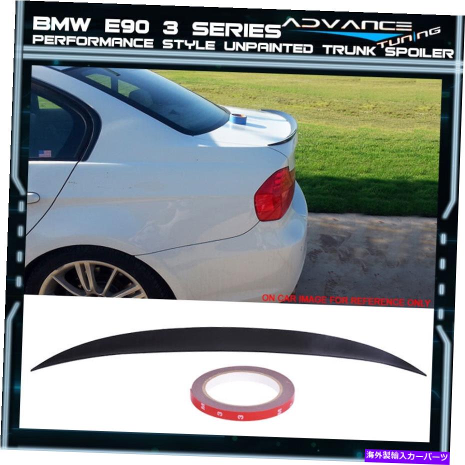 海外製 エアロパーツ ハイキックトランクスポイラーウィング06-11 BMW 3シリーズE90 Pスタイル未埋めの腹筋 High Kick Trunk Spoiler W..