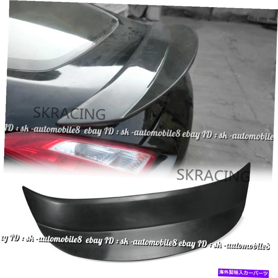 海外製 エアロパーツ 09+日産370Z Z34のためのマットブラックスポイラーリアダックテイルネタバレ翼 Matte Black Spoiler Rear Ducktail Spoiler Wing For 09+ Nissan 370Z Z34