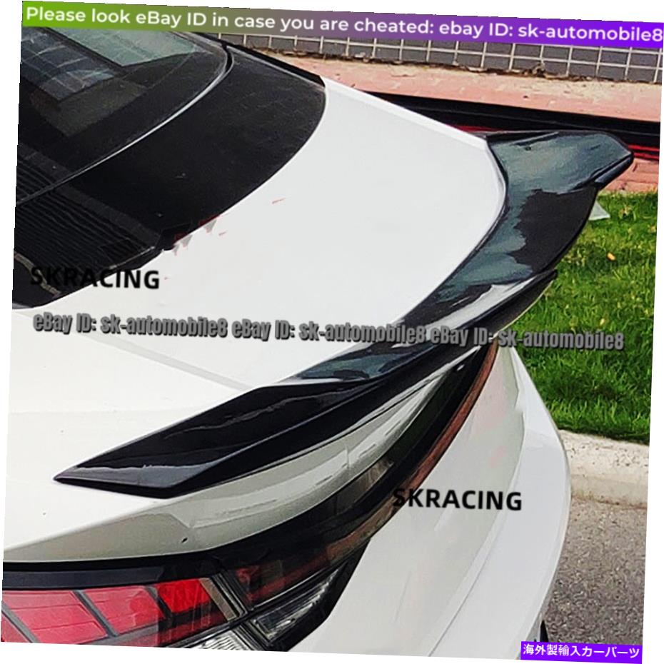 海外製 エアロパーツ ヒュンダイエラントラ2021-2022グロスブラックリアテールトランクスポイラーウィングリップに Fits Hyundai Elantra 2021-2022 Gloss Black Rear Tail Trunk Spoiler Wing Lip
