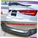 海外製 エアロパーツ 2014-2020のAudi A3 S3 RS3 Forged Carbon Fiber Trunk Lid Spoiler Wing L...