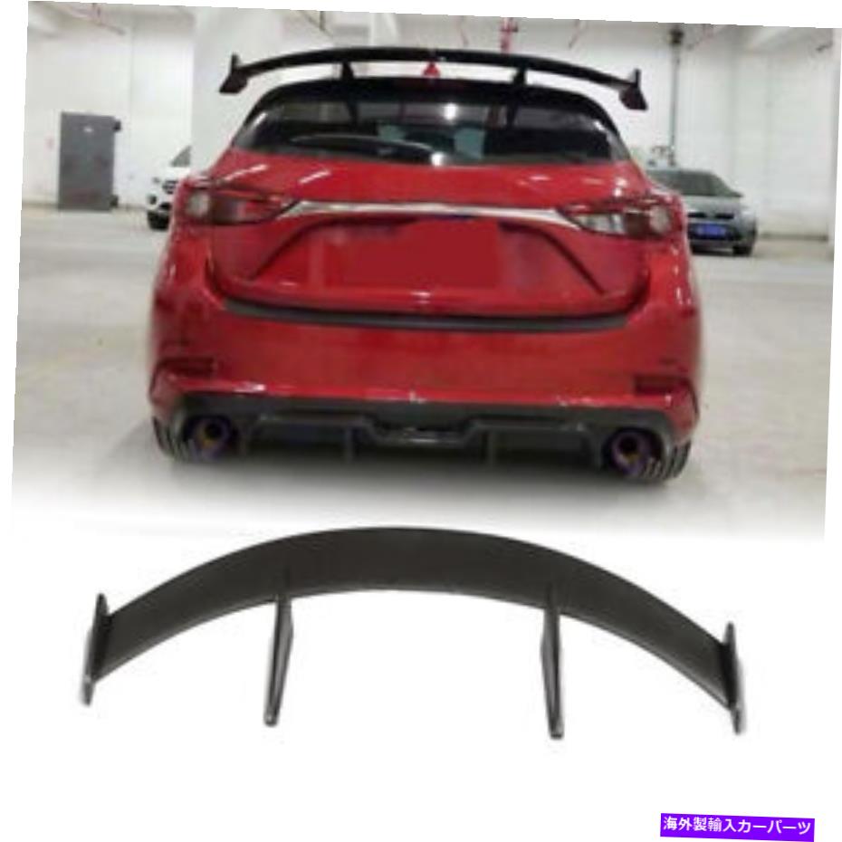 海外製 エアロパーツ マツダ3アクセラハッチバック2014-2019リアルーフネタバレウィンドウウィングブラックFRP For Mazda 3 Axela Hatchback 2014-2019 Rear Roof Spoiler Window Wing black FRP