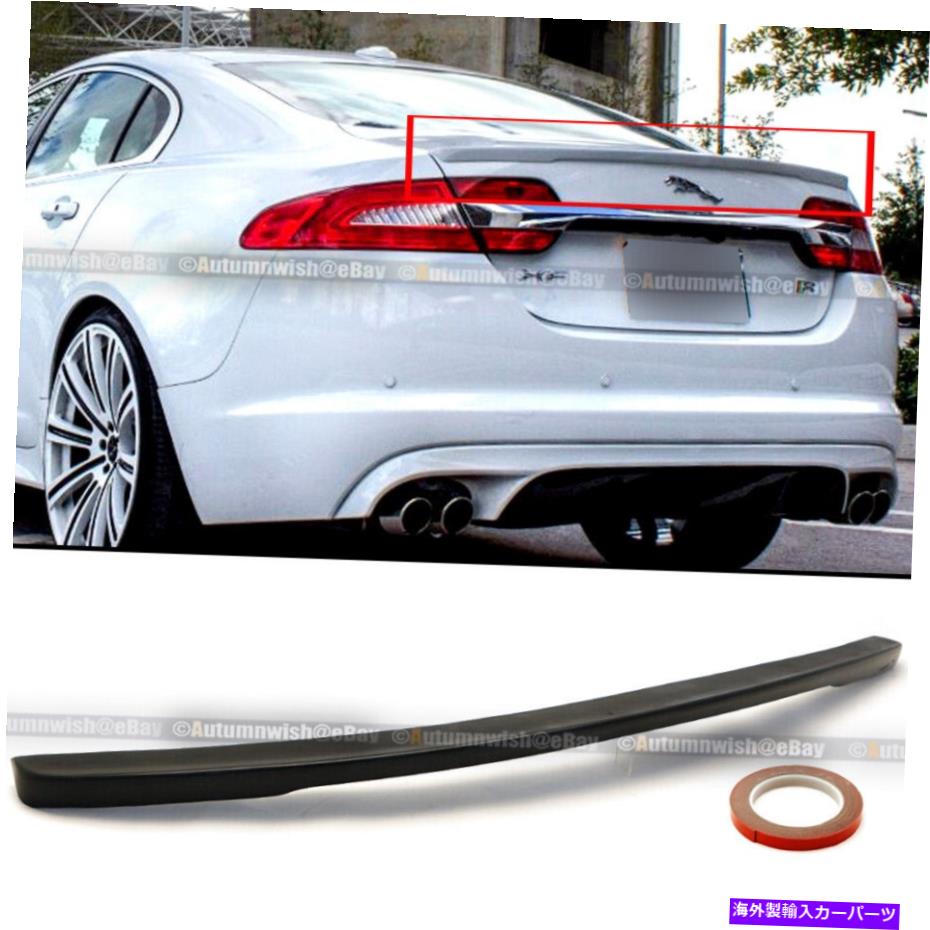 海外製 エアロパーツ 09-14のジャガーXF OEスタイル未塗装ブラックベースリアトランクリップウィングスポイラー For 09-14 Jaguar XF OE Style Unpainted Black Base Rear Trunk Lip Wing Spoiler