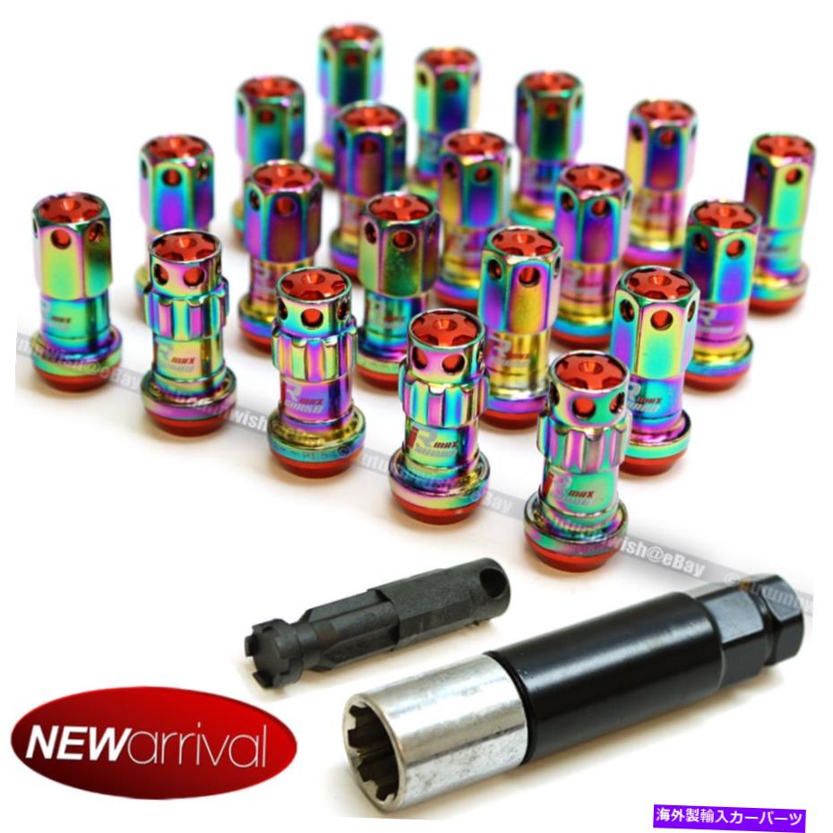  ѡ Mazda Mitsubishi M12 x 1.5 mm Neo Chrome RedĤɥ饰ʥåȥå For Mazda Mitsubishi M12 X 1.5 mm Neo Chrome Red Closed End Steel Lug Nuts Set