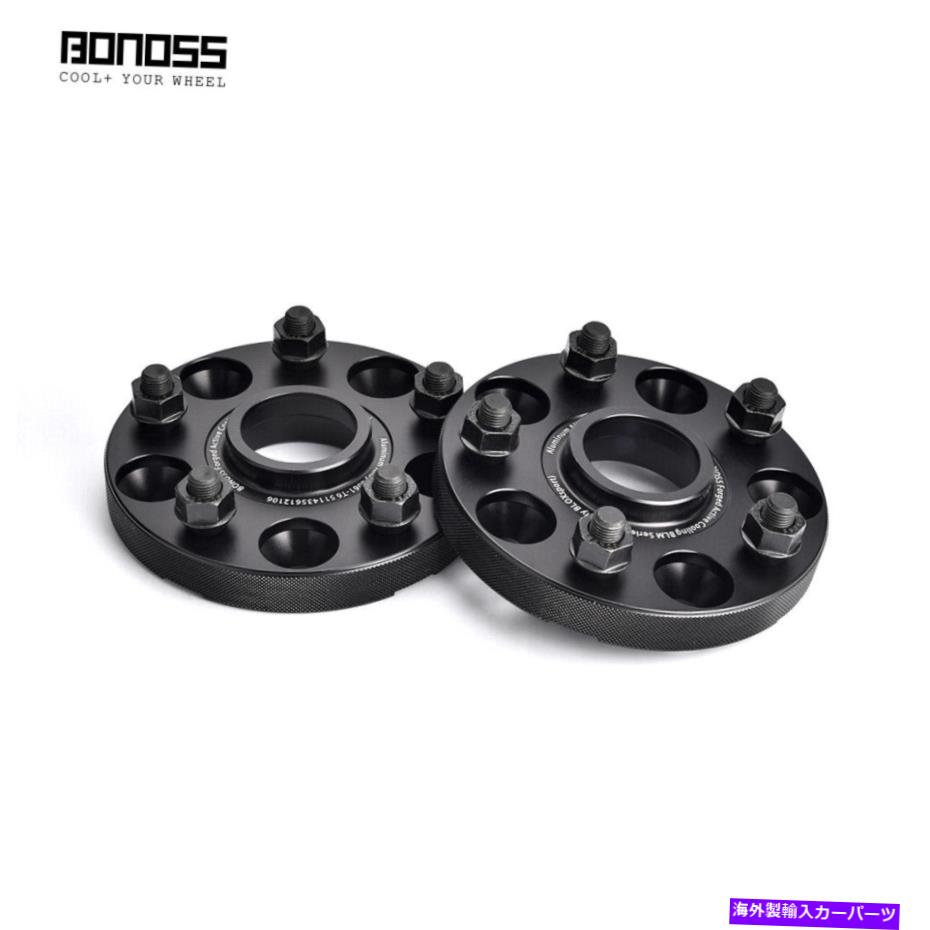 wheel adapter インフィニティQ50L V37 2015-2022用のBonoss 2x 20mmブラック陽極酸化ホイールスペーサー BONOSS 2x 20mm Black Anodized Wheel Spacers for Infiniti Q50L V37 2015 - 2022