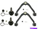 ボールジョイント キャデラックシボレーGMCの2つの上部コントロールアームと下のボールジョイントムーグのセット Set of 2 Upper Control Arm & Lower Ball Joint MOOG for Cadillac Chevrolet GMC