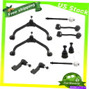 ボールジョイント 10pcフロントコントロールアームボールジョイントタイロッドスウェイ02-04ジープリバティ 10pc Front Upper Control arm Ball Joint Tie rod Sway Link For 02-04 Jeep Liberty