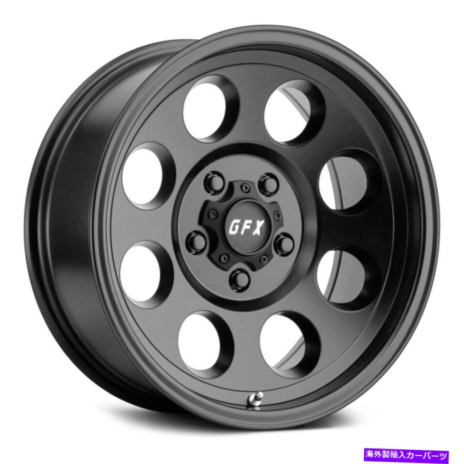 ホイール　4本セット G-FX TR16ホイール15x8（-19、5x114.3、78.1）4のブラックリムセット G-FX TR16 Wheels 15x8 (-19, 5x114.3, 78.1) Black Rims Set of 4
