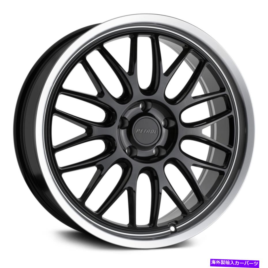 ۥ롡4ܥå P4Cۥ16x7405x10072.14Υ֥åॻå Petrol P4C Wheels 16x7 (40, 5x100, 72.1) Black Rims Set of 4