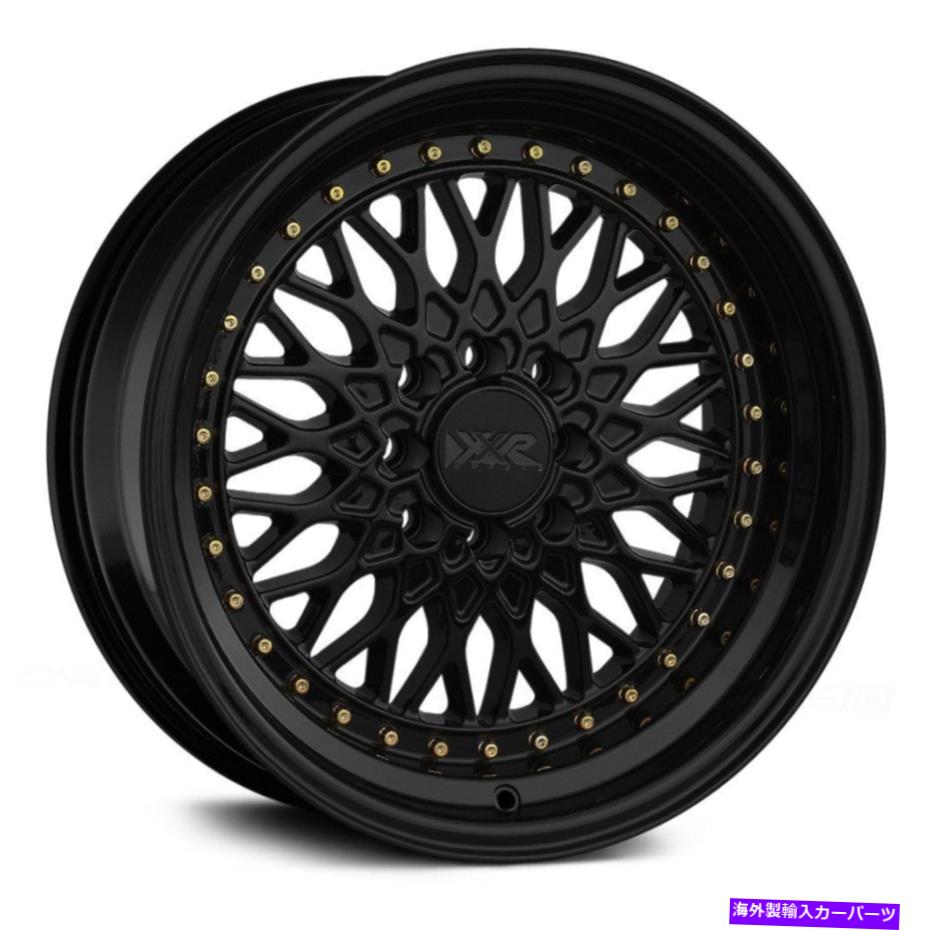 ホイール　4本セット XXR 536ホイール15x8（20、4x114.3、73.1）4のブラックリムセット XXR 536 Wheels 15x8 (20, 4x114.3, 73.1) Black Rims Set of 4