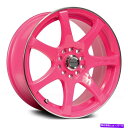 ホイール 4本セット RTXインクホイール15x6.5(40、4x114.3、73.1)ピンクリムセット4 RTX INK Wheels 15x6.5 (40, 4x114.3, 73.1) Pink Rims Set of 4(2)
