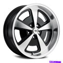 ホイール 4本セット Rev 109ホイール15x8(0、5x114.3、72.7)4のブラックリムセット REV 109 Wheels 15x8 (0, 5x114.3, 72.7) Black Rims Set of 4(2)
