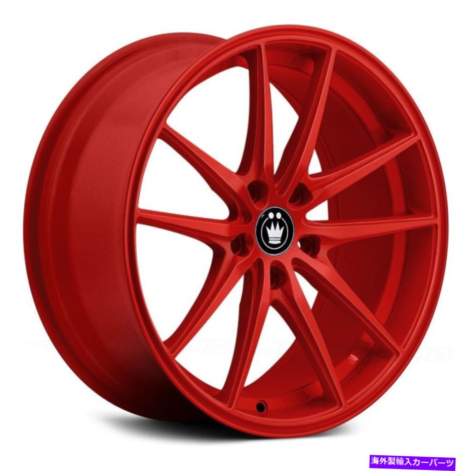 ホイール　4本セット Konig Oversteerホイール17x8（45、5x114.3、73.1）4の赤いリムセット Konig OVERSTEER Wheels 17x8 (45, 5x114.3, 73.1) Red Rims Set of 4