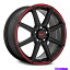 ホイール　4本セット Motegi Racing MR142 CS8ホイール16x7（40、5x114.3、72.56）4のブラックリムセット Motegi Racing MR142 CS8 Wheels 16x7 (40, 5x114.3, 72.56) Black Rims Set of 4
