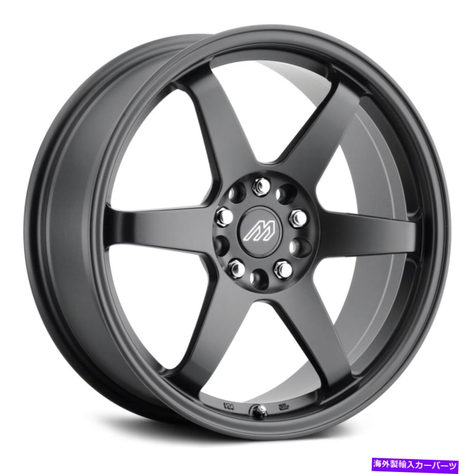 ホイール　4本セット マッハパフォーマンスMP60ホイール17x7.5（38、5x110、72.56）4のブラックリムセット MACH Performance MP60 Wheels 17x7.5 (38, 5x110, 72.56) Black Rims Set of 4