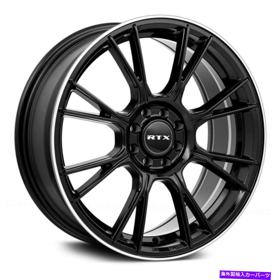 ホイール　4本セット RTX蒸気ホイール16x7（40、5x114.3、73.1）4のブラックリムセット RTX Vapor Wheels 16x7 (40, 5x114.3, 73.1) Black Rims Set of 4