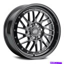 ホイール 4本セット マッハパフォーマンスMP42ホイール17x7.5(40、5x114.3、72.56)4のブラックリムセット MACH Performance MP42 Wheels 17x7.5 (40, 5x114.3, 72.56) Black Rims Set of 4(2)