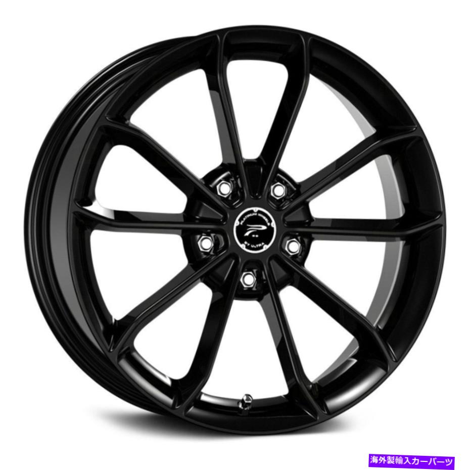 ホイール　4本セット Platinum 457BK啓示ホイール17x8（42、5x114.3、72.62）4のブラックリムセット Platinum 457BK REVELATION Wheels 17x8 (42, 5x114.3, 72.62) Black Rims Set of 4