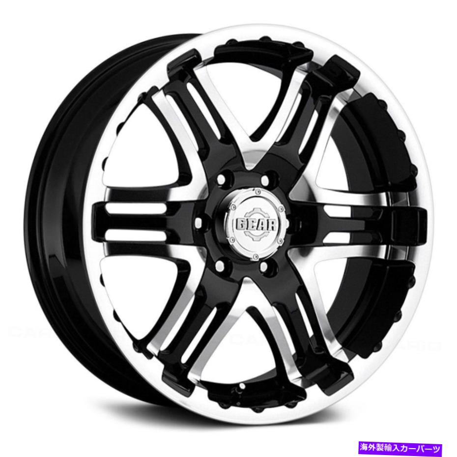 ホイール　4本セット ギアアロイ713mダブルポンプホイール18x9（10、6x139.7）4のブラックリムセット Gear Alloy 713M DOUBLE PUMP Wheels 18x9 (10, 6x139.7) Black Rims Set of 4