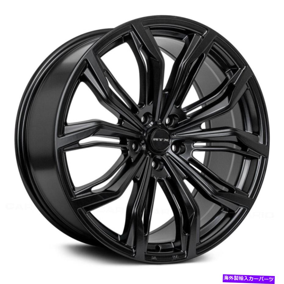 ホイール　4本セット RTXブラックウィドウホイール16x7（40、5x114.3、73.1）4のブラックリムセット RTX BLACK WIDOW Wheels 16x7 (40, 5x114.3, 73.1) Black Rims Set of 4