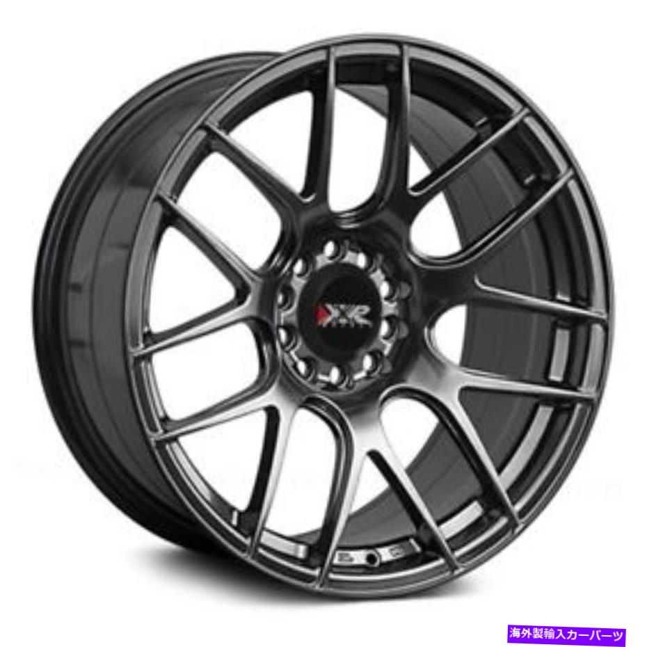 ホイール　4本セット xxr 530ホイール17x7（35、4x114.3、73.1）4のブラックリムセット XXR 530 Wheels 17x7 (35, 4x114.3, 73.1) Black Rims Set of 4