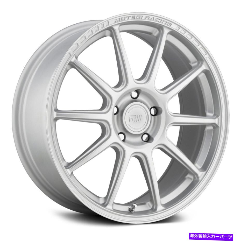 ホイール　4本セット Motegi Racing MR140ホイール17x7（38、5x114.3、72.56）4のシルバーリムセット Motegi Racing MR140 Wheels 17x7 (38, 5x114.3, 72.56) Silver Rims Set of 4(2)