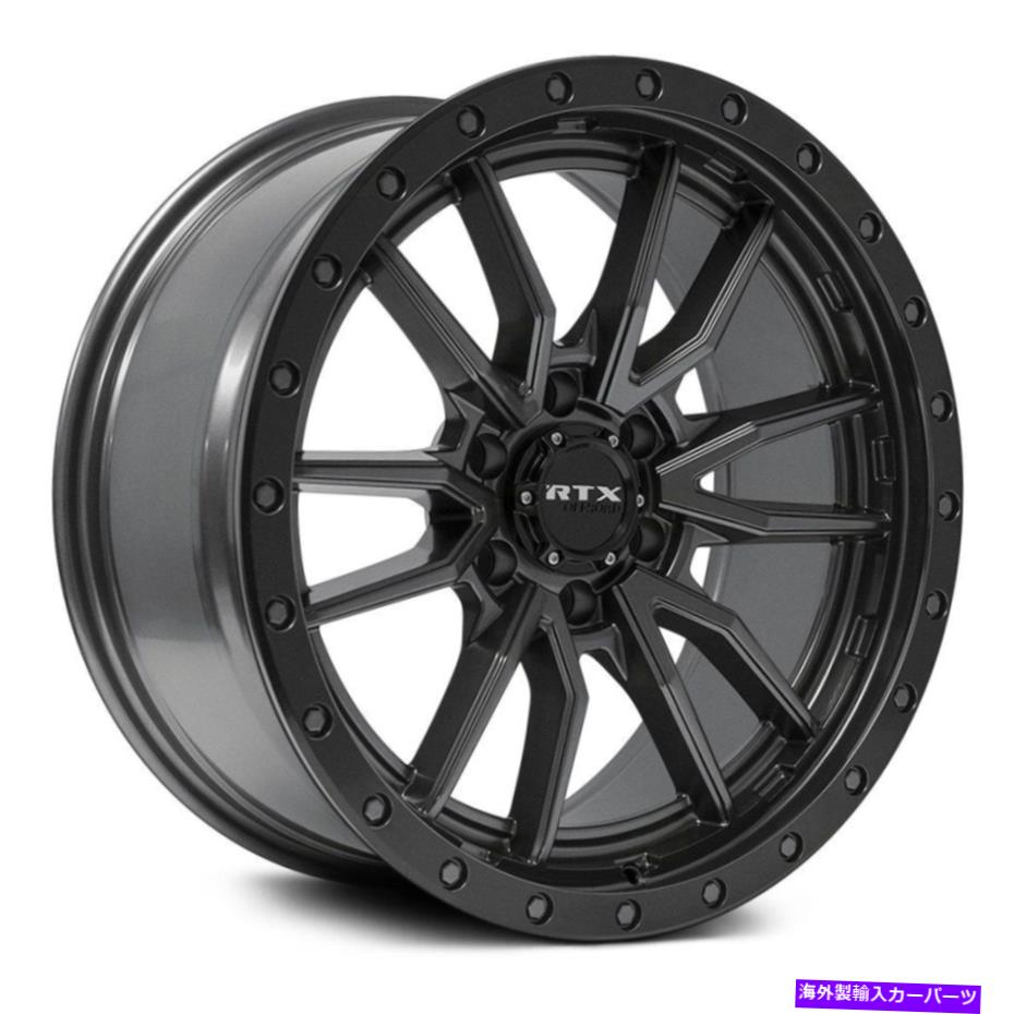 ホイール　4本セット RTXウルフホイール18x9（10、6x139.7、106.1）4のブラックリムセット RTX WOLF Wheels 18x9 (10, 6x139.7, 106.1) Black Rims Set of 4