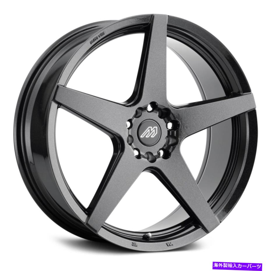 ホイール　4本セット マッハパフォーマンスMP52ホイール20x8.5（35、5x114.3、72.56）4のブラックリムセット MACH Performance MP52 Wheels 20x8.5 (35, 5x114.3, 72.56) Black Rims Set of 4