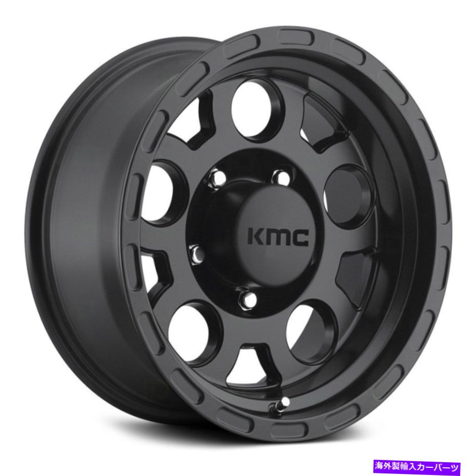 ホイール　4本セット KMC KM522エンデューロホイール16x8（0、5x114.3、83.7）4のブラックリムセット KMC KM522 ENDURO Wheels 16x8 (0, 5x114.3, 83.7) Black Rims Set of 4